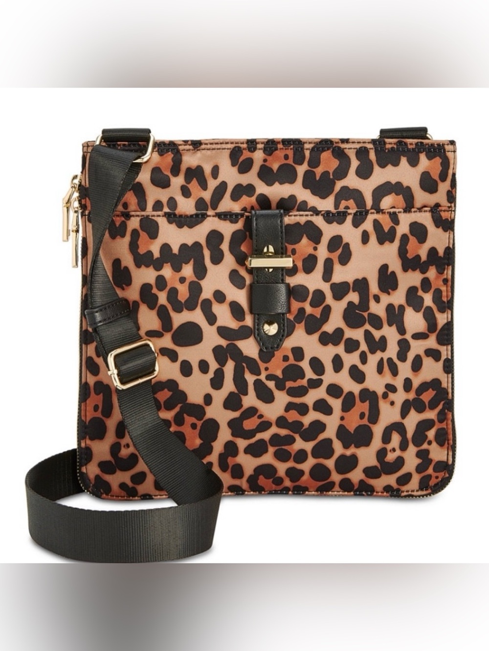 Leopard Print Crossbody in Tan and Black- INC International Concepts